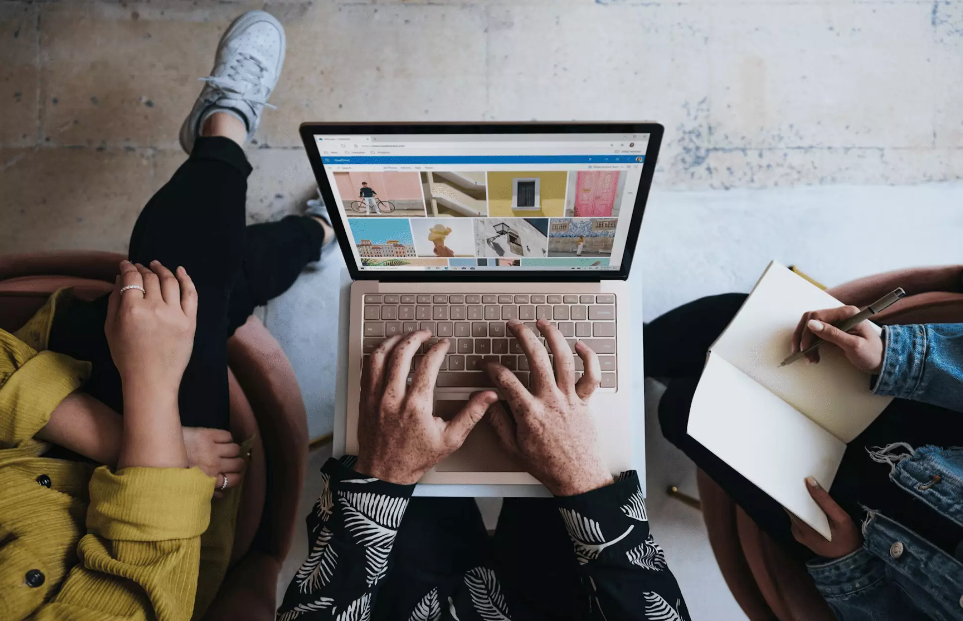 Designing visuals and writing copy